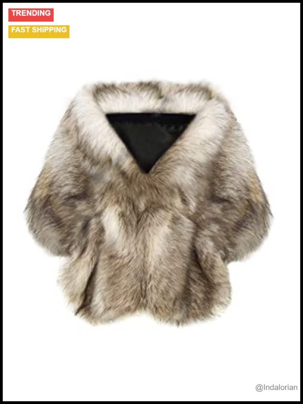 Faux Fur Collar Wrap Scarf Shawl Evening Cape Winter Cover Up